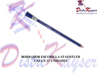 BORRADOR ESCOBILLA STAEDTLER
     CAJA X 12 UNIDADES
 