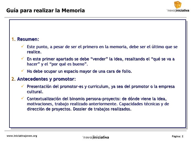 Borrador memoria proyecto cultural