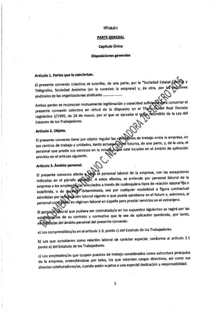 Borrador de  IV Convenio presentado por Correos  el 26 febrero 2015
