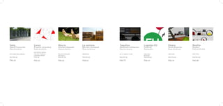 Valla                     Canon                    Mou.te                 La ventana             Taquillas                Logotipo EU      Sikany                 Noetha
Opaca/Translucida         Proyecto corporativo     Gimnasio Adaptado      Ejercicio conceptual   Almacenes inteligentes   Concurso         Varios proyectos       Renders
Diseño de producto        Diseño de interiores     Diseño de interiores   Diseño de interiores   Diseño de interiores     Diseño gráfico   Diseño de interiores   Diseño de interiores

                          APIV-RETAIL DESIGN
APIII-MOBILIARIO URBANO   I.Karlaite, D.Cabezas,   PROJECTE INTEGRAL      WORKSHOP               AP-VI HABITAT FUTUR      CONCURSO         PRÁCTICAS              PRÁCTICAS
                          J.Gonzalez,A.Bosch,      Maria Morro                                                            Mireia Bel
Marta Borrajo             M.Borrajo                Marta Borrajo          Marta Borrajo          Marta Borrajo            Marta Borrajo    Marta Borrajo          Marta Borrajo

PAG.49                    PAG.53                   PAG.59                 PAG.69                 PAG.73                   PAG.77           PAG.79                 PAG.88
 