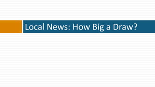 Local News: How Big a Draw?
 