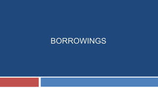 BORROWINGS
 