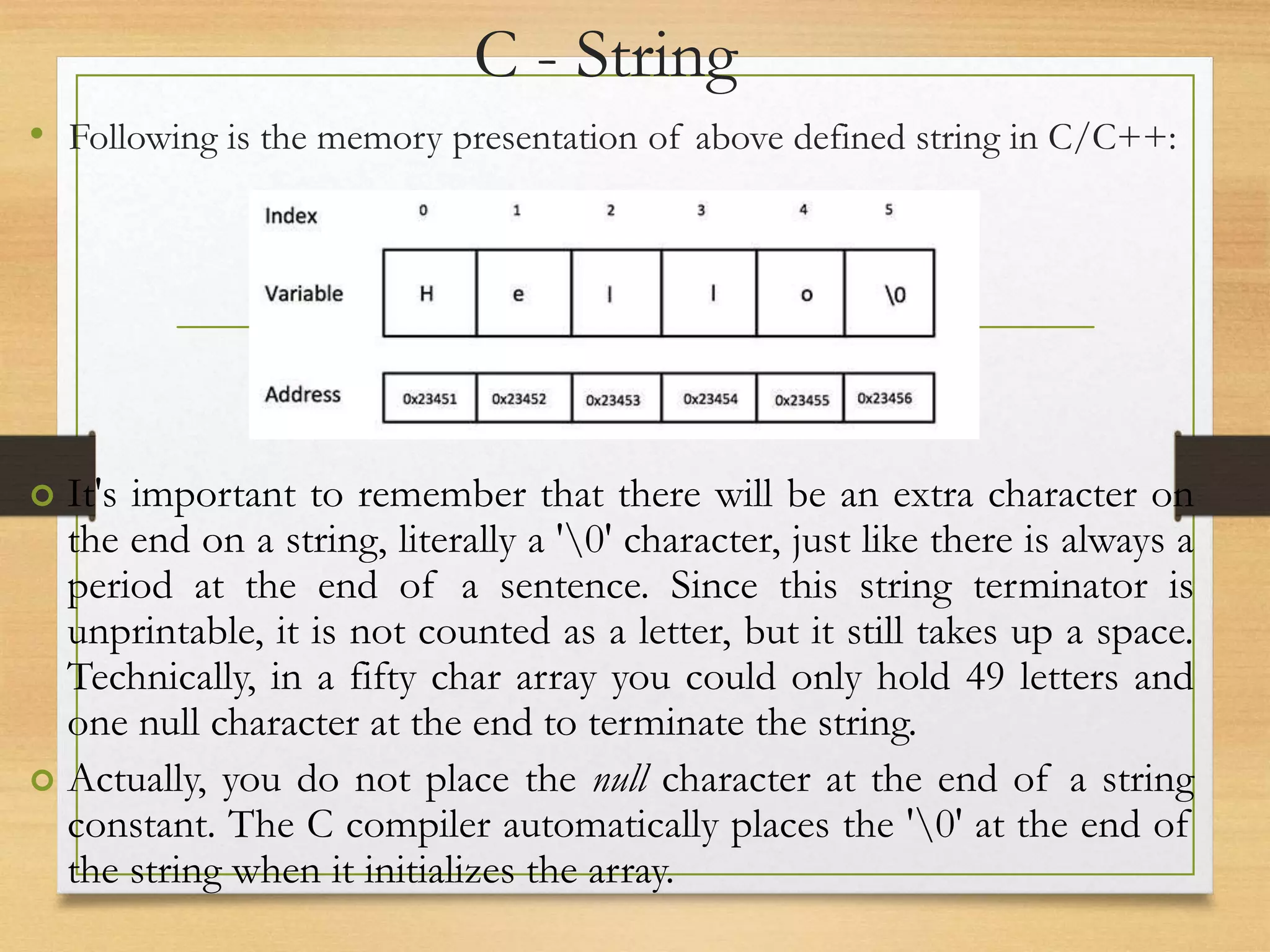 C - String ppt | PPT