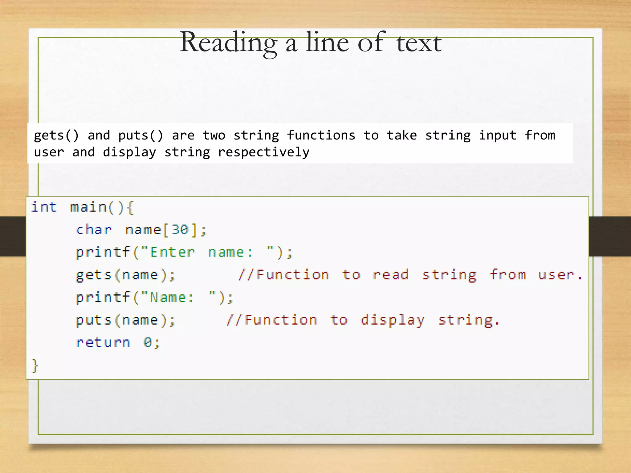 C - String ppt | PPT