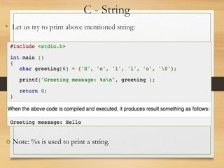 C - String ppt | PPT