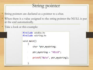 C - String ppt | PPT