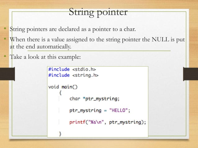 C - String ppt | PPT