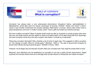 Bortoletti, what is corruption?, commissione europea, ipa zagabria 21   23 novembre 2011