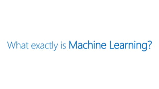 What exactly is Machine Learning?
 