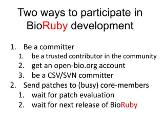 H Mishima - Biogem, Ruby UCSC API, and BioRuby