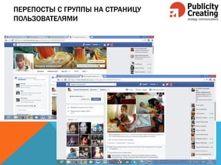 ПЕРЕПОСТЫ С ГРУППЫ НА СТРАНИЦУ
ПОЛЬЗОВАТЕЛЯМИ
 