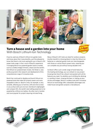 All Bosch DIY & Garden Power Tools
