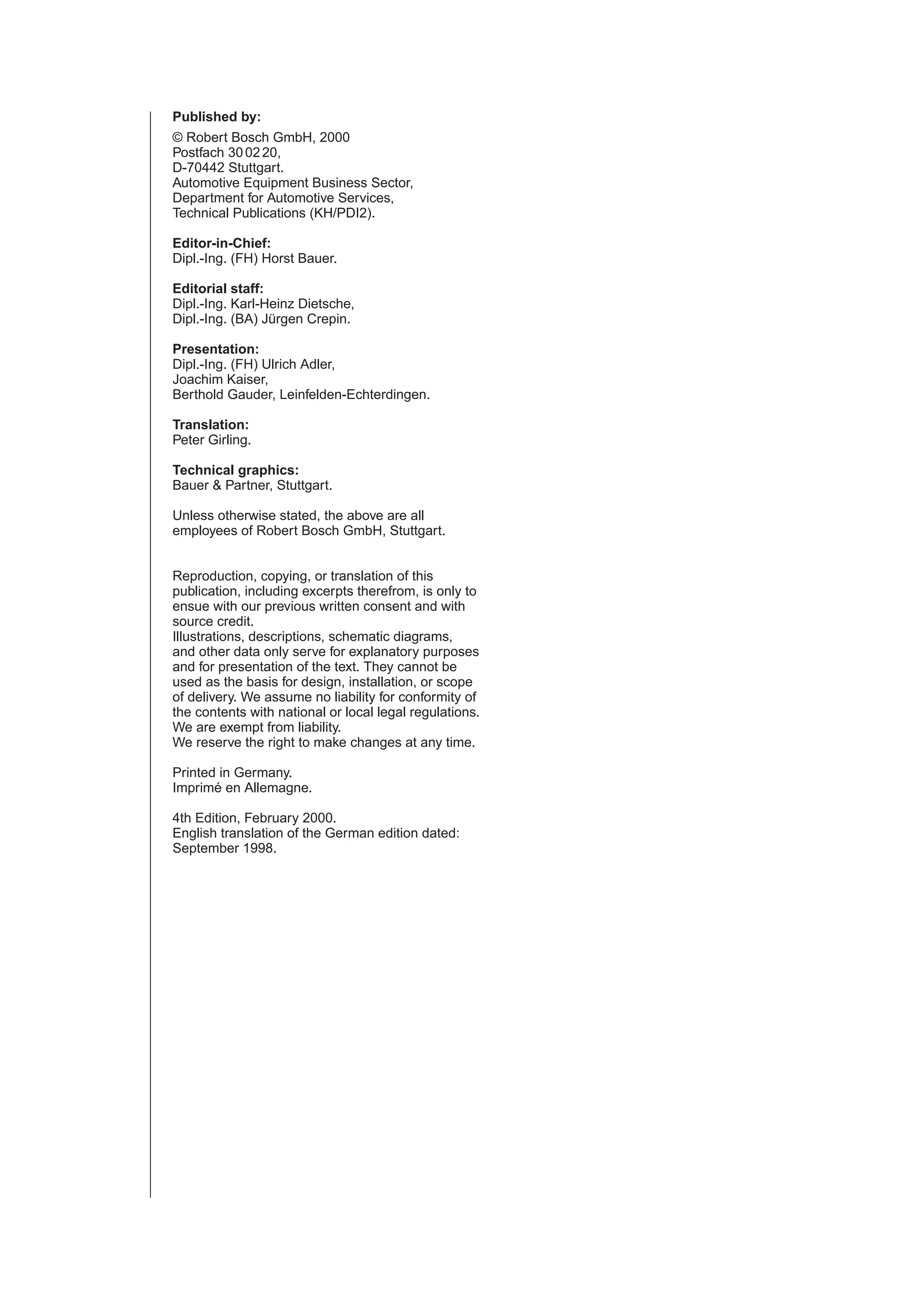 Bosch K Jetronic Fuel Injection Manual | PDF