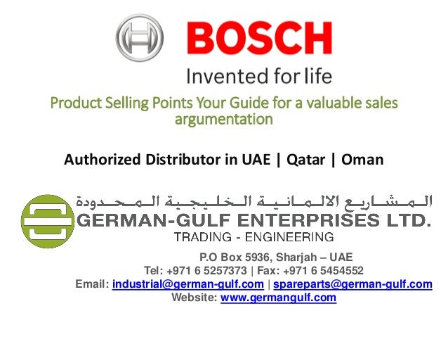 Bosch Product Portfolio 2017