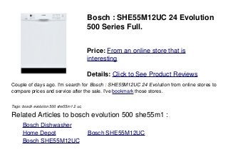 Bosch : SHE55M12UC 24 Evolution
500 Series Full.
Price: From an online store that is
interesting
Details: Click to See Product Reviews
Couple of days ago. I'm search for Bosch : SHE55M12UC 24 Evolution from online stores to
compare prices and service after the sale. I've bookmark those stores.
Tags: bosch evolution 500 she55m1 2 uc,
Related Articles to bosch evolution 500 she55m1 :
. Bosch Dishwasher .
. Home Depot . Bosch SHE55M12UC
. Bosch SHE55M12UC
 