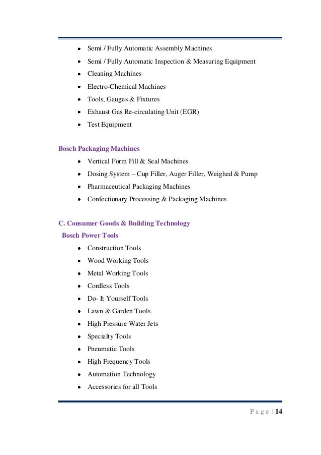 Junior Brand Manager Bosch Power Tools