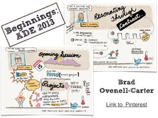 Link to Pinterest
Brad
Ovenell-Carter
Beginnings:
ADE 2013
 