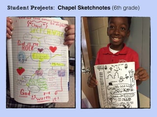 Student Projects: Chapel Sketchnotes (6th grade)
 