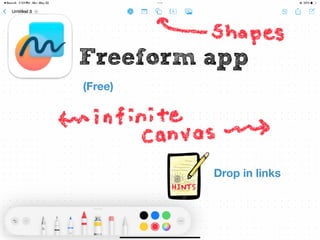 Freeform app
(Free)
Drop in links
 