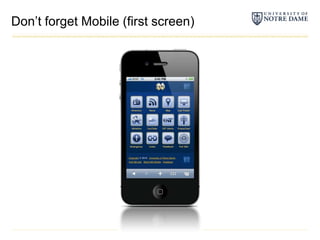 Don’t forget Mobile (first screen)