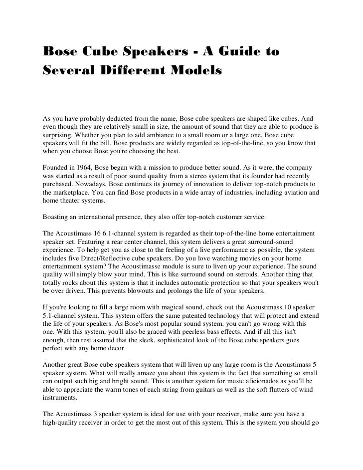 bose small cube speakers