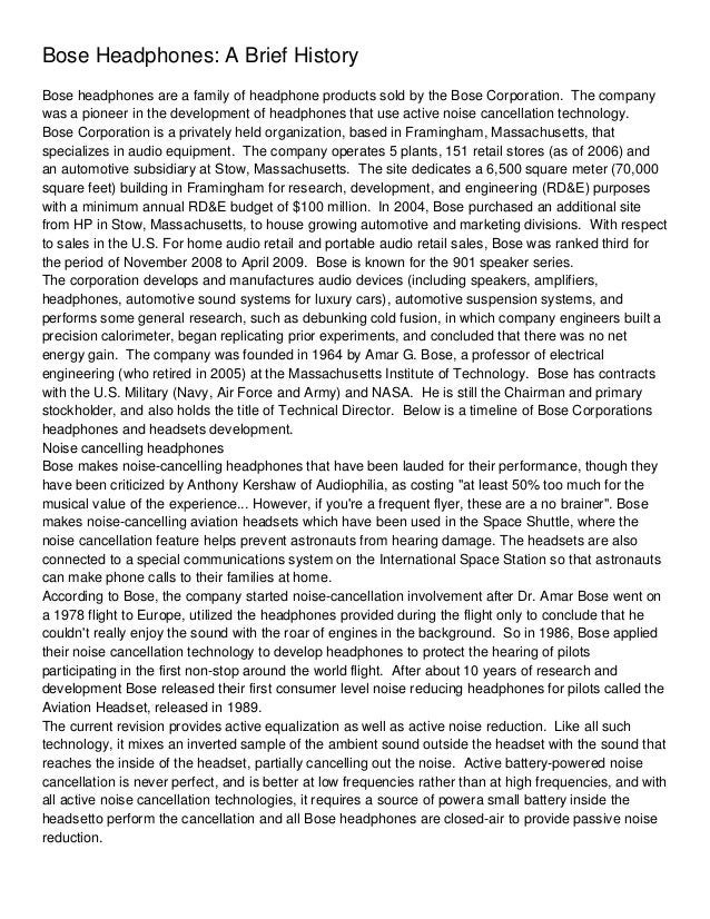 Bose Headphones_ A Brief History