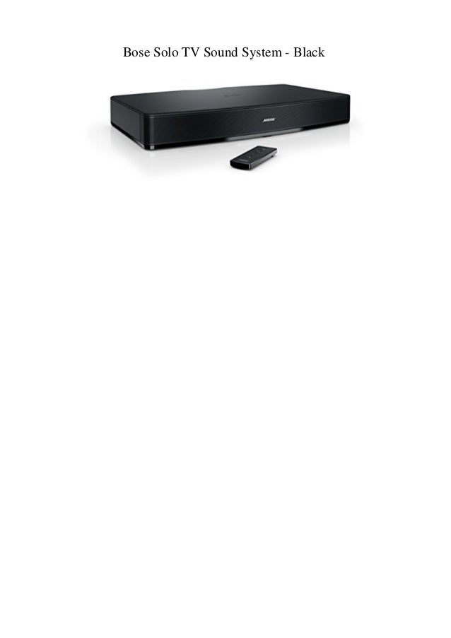 bose solo tv system