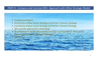 16
PART-B : Compare and Contrast BOS Approach with Other Strategic Model
 Comparison Matrix
 Similarities of Blue Ocean ...