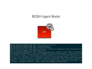 Director VM
BOSH Agent Boots
 