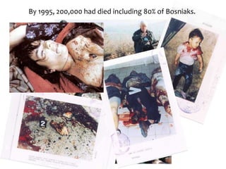By 1995, 200,000 had died including 80% of Bosniaks.
 