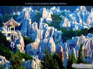 A veces, la luz produce distintos efectos.
 