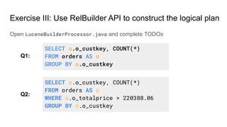 Apache Calcite (a tutorial given at BOSS '21) | PDF