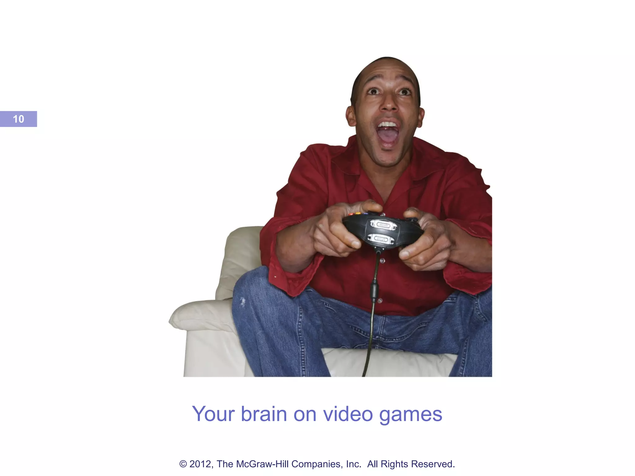 10
Your brain on video games
© 2012, The McGraw-Hill Companies, Inc. All Rights Reserved.
 