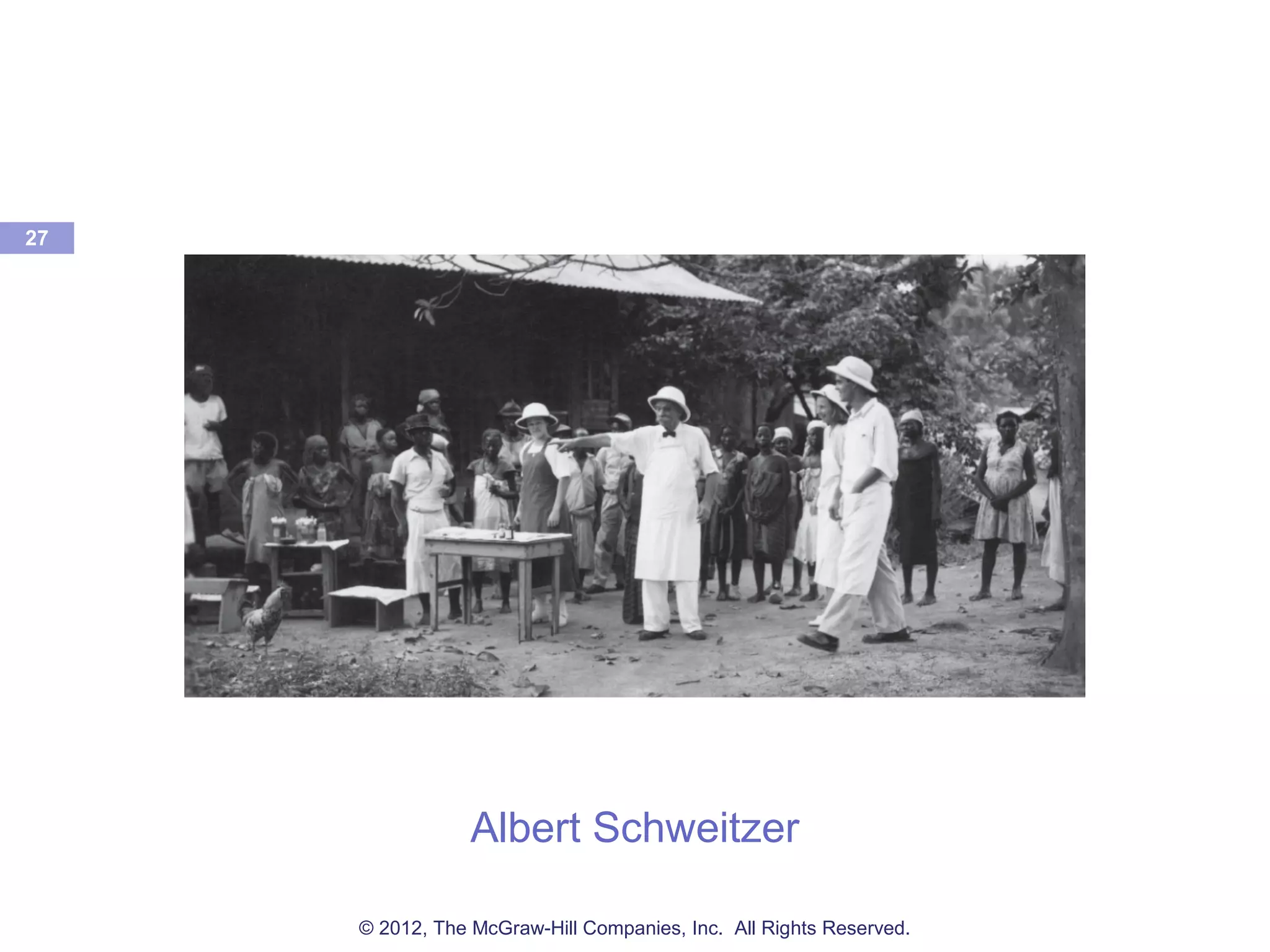 27
Albert Schweitzer
© 2012, The McGraw-Hill Companies, Inc. All Rights Reserved.
 