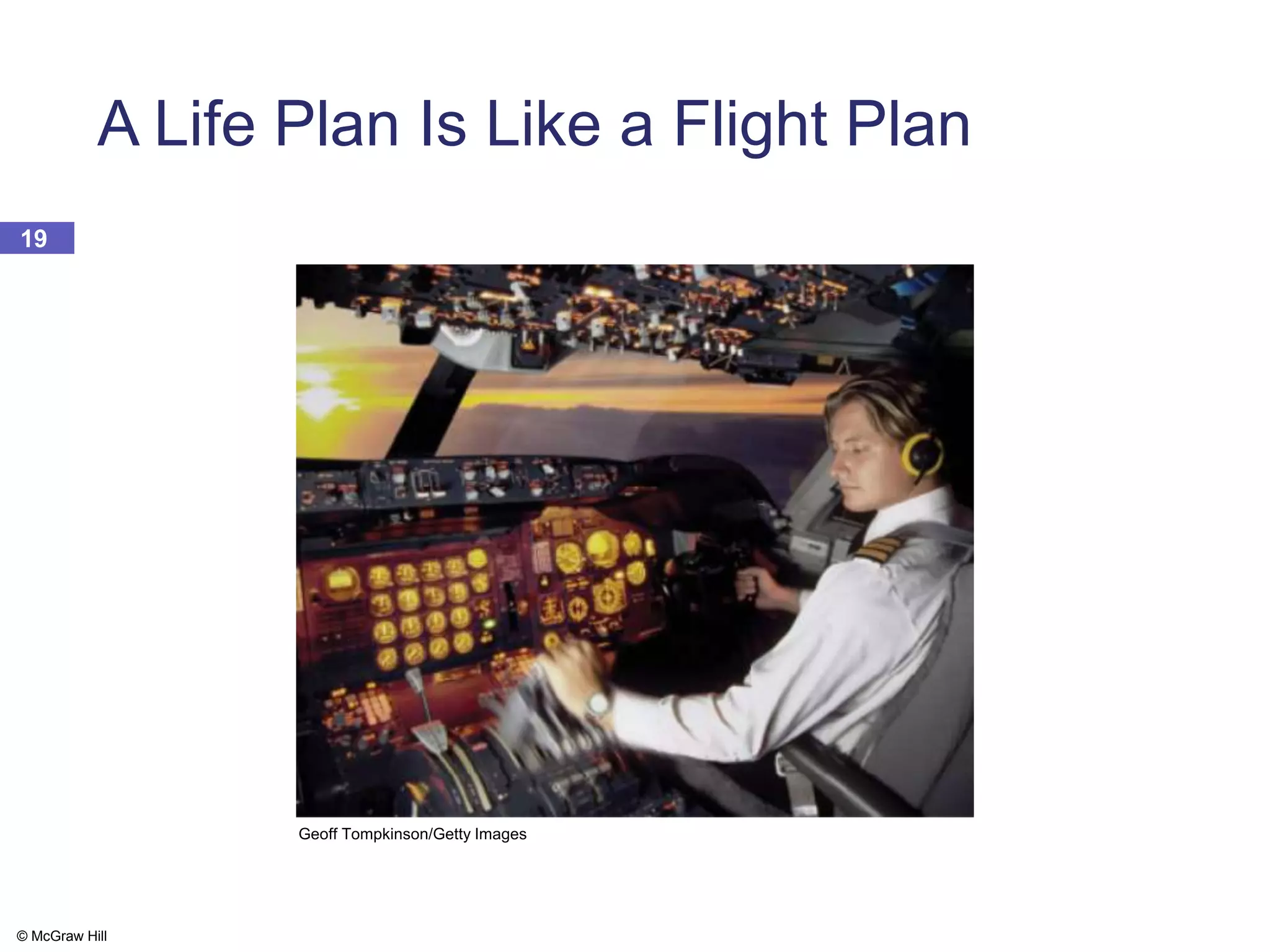 © McGraw Hill
19
A Life Plan Is Like a Flight Plan
Geoff Tompkinson/Getty Images
 