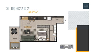 Studio 202 a 302
48,27m²
 