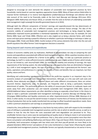 Bossio soils framework bringing the economics of land degradation back to the farm level