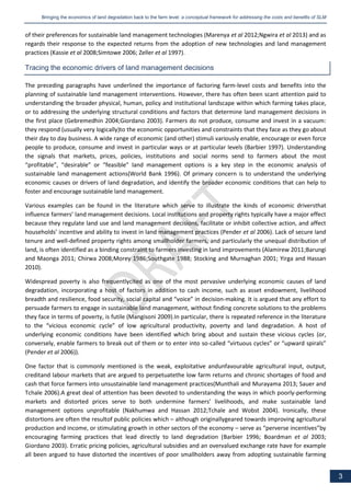 Bossio soils framework bringing the economics of land degradation back to the farm level