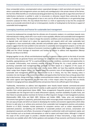 Bossio soils framework bringing the economics of land degradation back to the farm level
