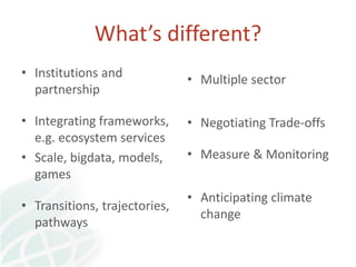 Transforming global landscapes