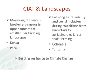 Transforming global landscapes