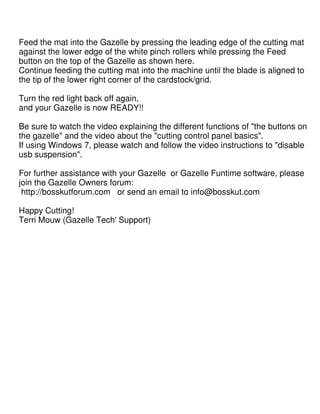 Bosskut gazelle manual PDF Free Download
