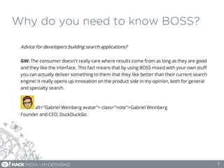 Why do you need to know BOSS?
7
 