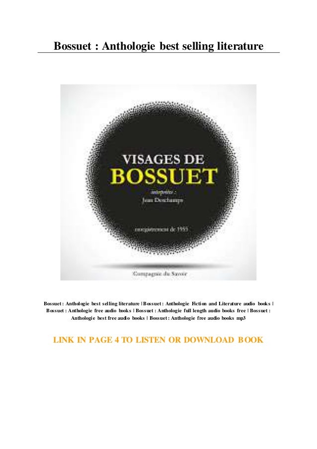 Bossuet Anthologie Best Selling Literature Bossuet Anthologie Best Selling Literature