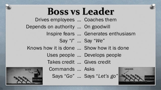 Boss vs leader