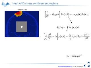 emmanuel.bossy@espci.fr , IHP, 12 février2014
Heat AND stress confinement regime
 