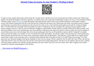 Bossypants Chapter Summary | PPT