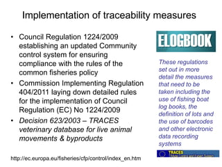 Shellfish Regulation The development and implementation of European regulations for (fish ...