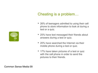 Research on cell phones in learning says…"The proportions of textisms that kids used in their sentence translations was positively linked to verbal reasoning; the more textspeak kids used, the higher their test scores”2) "The younger the age at which the kids had received mobile phones, the better their ability to read words and identify patterns of sound in speech.”http://www.britac.ac.uk/news/news.cfm/newsid/14