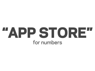 “APP STORE”
   for numbers
 